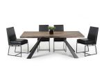 30" Ship Wood And Metal Dining Table