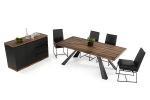 30" Ship Wood And Metal Dining Table