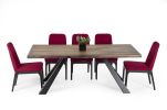 30" Ship Wood And Metal Dining Table