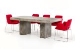 Dark Gray Concrete Dining Table