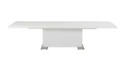 39" White Folding Pedestal Base Dining Table