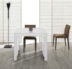 30" White Mdf Extendable Dining Table