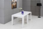 30" White Mdf Extendable Dining Table