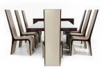 30" Ebony High Gloss Mdf And Steel Dining Table