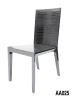 30" Black Crocodile Lacquer Mdf Dining Table With Stainless Steel Legs