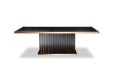 30" Black Crocodile And Rosegold Dining Table