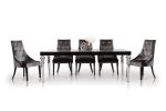 31" Black Crocodile Lacquer Dining Table