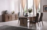 30" White Wash Oak Veneer Dining Table