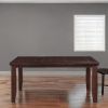 48" Dark Brown Solid Manufactured Wood Dining Table