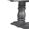 88" Light Gray And Gray Solid Wood Trestle Base Dining Table