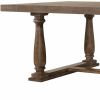 84" Brown Solid Wood Trestle Base Dining Table