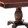 96" Dark Brown Solid Wood And Solid Manufactured Wood Double Pedestal Base Dining Table