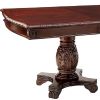 96" Dark Brown Solid Wood And Solid Manufactured Wood Double Pedestal Base Dining Table