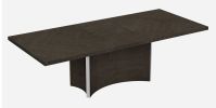 99" Gray Brown Solid Wood Dining Table