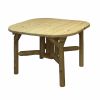 47" Natural Square Solid Wood Outdoor Dining Table