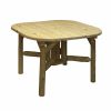 47" Natural Square Solid Wood Outdoor Dining Table