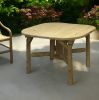 47" Natural Square Solid Wood Outdoor Dining Table