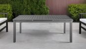 71" Gray Aluminum Extendable Outdoor Dining Table