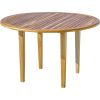 48" Natural Rounded Solid Wood Outdoor Dining Table