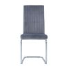 Set Of 4 Two Tone Grey And Chrome Dining Chairs