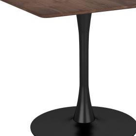 35" Square Steel Pedestal Base Dining Table