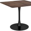 35" Square Steel Pedestal Base Dining Table