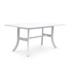 White Dining Table With Curved Legs