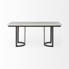 71" White And Black Dining Table