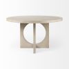 54" Natural Rounded Pedestal Base Dining Table